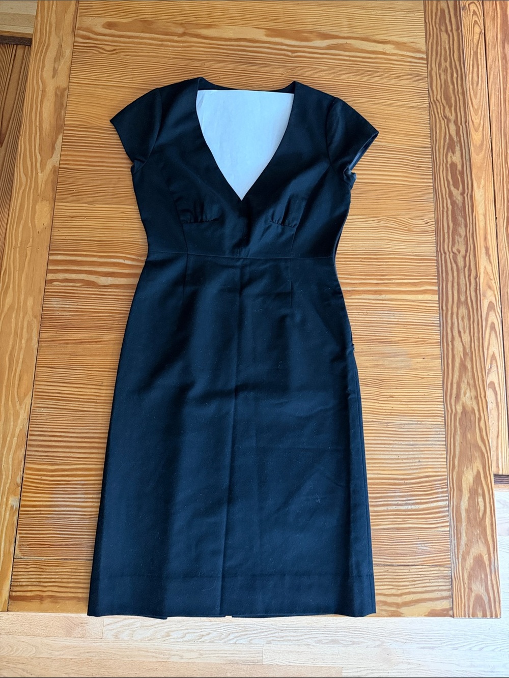 J. Crew Black V-Neck Sheath Dress